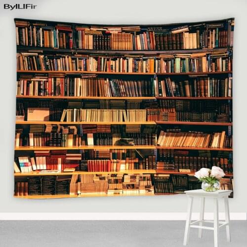 Magic Retro Bookshelf Tapestry Home Decor Art Wall Hanging Screen Bedroom Dormitory Mandala Hippie Wall Decoration Tapestries