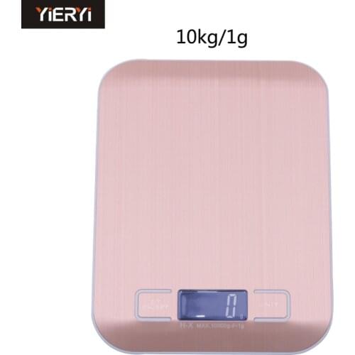 YIERYI Digital Lcd Kitchen Scales Backlight 10kg /1g Electronic Weighing Tool Rose