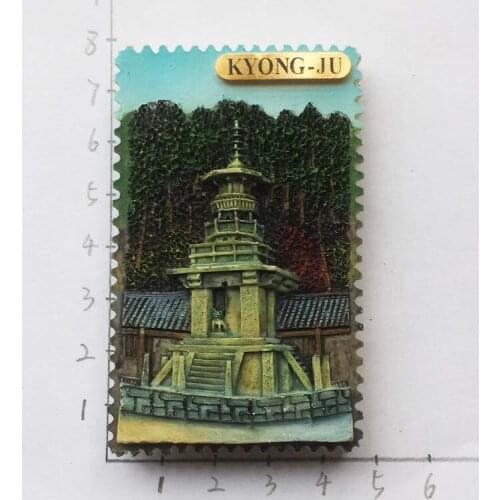 South Korean tourist souvenir resin refrigerator relief relief Gyeongju Korea magnetic stick