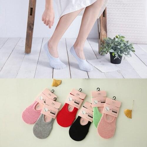 ZDL-184 Women Invisible Cotton Socks Silicone Nonslip Fitness Ladies Girls Pilates Loafer 10 Pairs