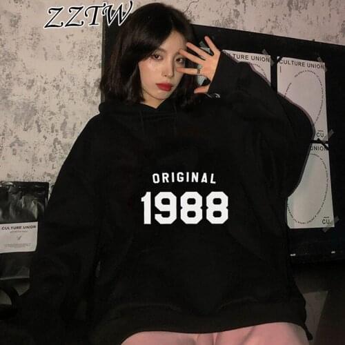Women Kroean Vintage Hoodie long sleeve Women Gifts Female 1988 Graphic Hoodie Womens Clothing 90s Harajuku Hoodie dropshipping