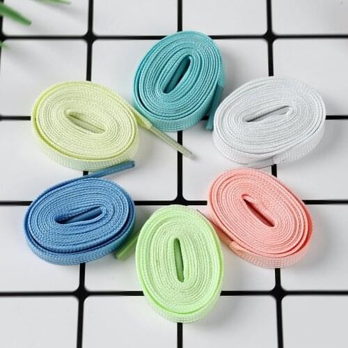 1 Pair Luminous Shoelaces Flat Sneakers Canvas Shoe Laces Glow In The Dark Night Color Fluorescent Shoelace 80/100/120/140/160cm