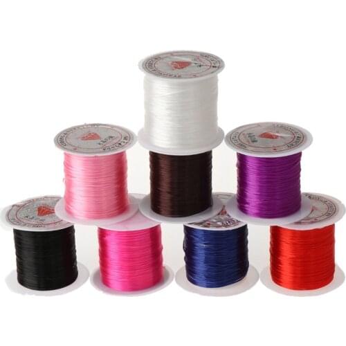 12pcs Dia 0.7mm 10m/Roll Nylon Round Crystal Elastic Beading Wire Cord Thread Stretch String For Bracelet Jewelry Accessories