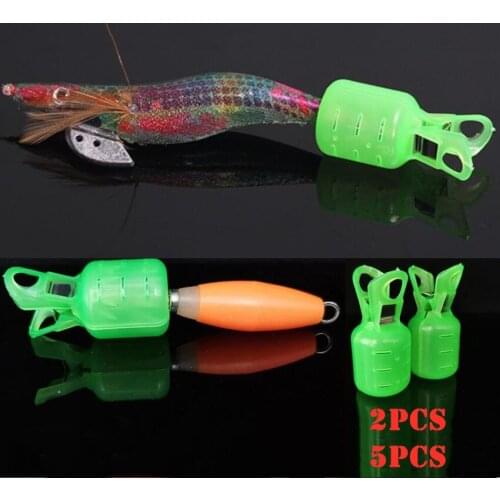 2pcs /5pcs Squid Jig Cover Fishing Gear Shrimp Umbrella Hooks Protective Case Storage Cover Fishing Accessories Equipment