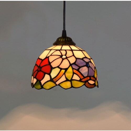 20C Creative Red Festive Art Glass Restaurant Chandelier Bar Club Bar Small Droplight Morning Glory Lamp