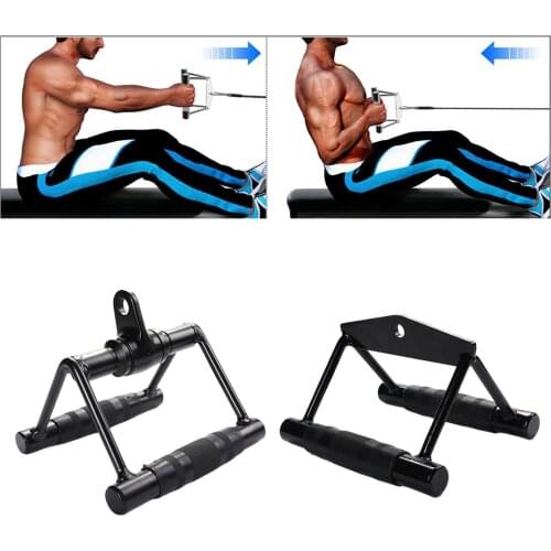Double D Row Handle, V Bar Cable Machine Handle Attachments, Pull Down Exercise Weight Fitness Handles of Home Gym