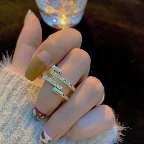 European and American Exaggerated Design Geometric Elements Gold Rings Korean Fashion Jewelry Gothic Girls Sexy Rings For Woman