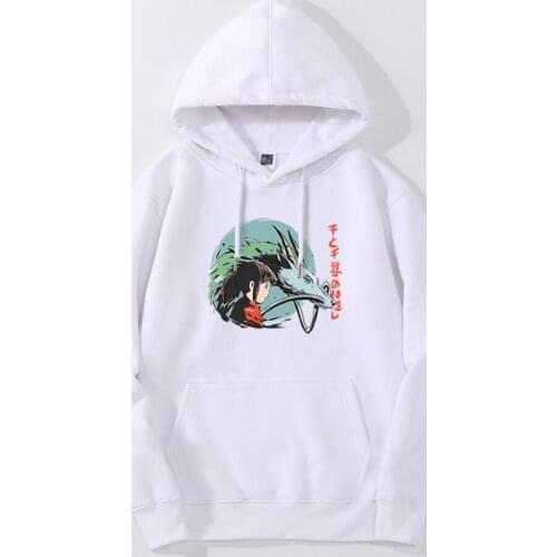 Kpop White Dragon Little Girl Print Mens T Shirt Pattern Summer Short-Sleeved Harajuku Casual Hip Hop Streetwear Printed Tshirt