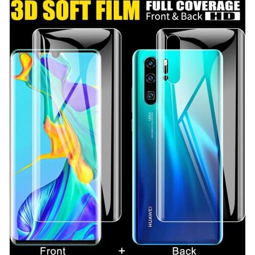 2020 Front + Back Full Cover Hydrogel Screen Protector for Huawei P40 Pro P30 P20 Lite Nova 5T P Smart Plus Film
