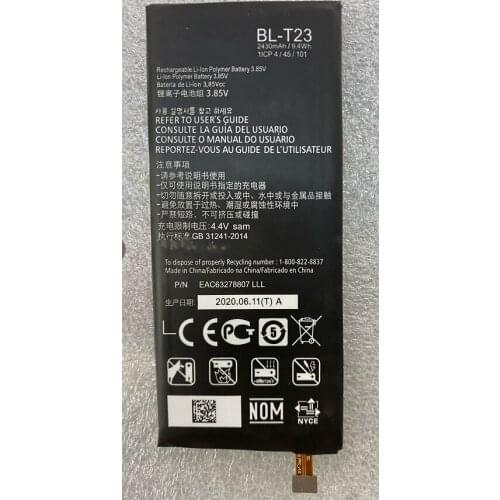 HST New Battery 2430mAh / 9.4Wh BL-T23 / BLT23 / BL T23 Phone Battery For LG X Cam X-Cam X Cam K580 K580Y F690 K580DS Batteries