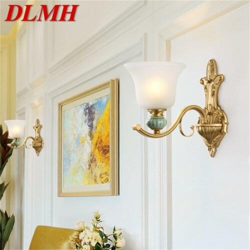 DLMH Brass Modern Wall Sconce Lamp Luxury Design Ceramic Light Indoor For Home Bedroom Corridor Hotel
