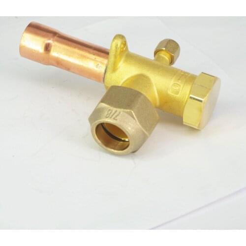 Fit 3/8" 1/2" 5/8" 3/4" 7/8" O.D Copper Tube 3 Ways Air Conditioner Angle Stop Valve