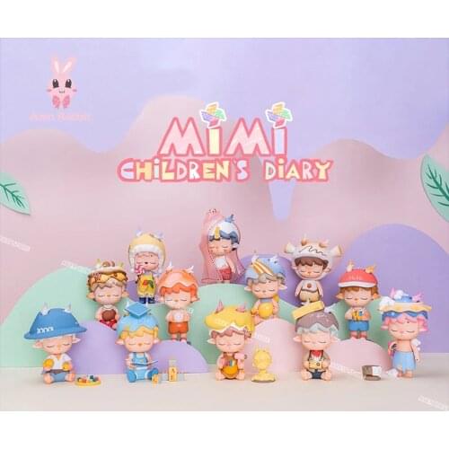 MIMI Childrens Diary Blind Box Toys for Girls Figure Action Caja Sorpresa Surprise Box Guess Bag Cute Model Doll Birthday Gift