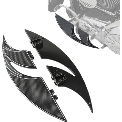 Motorcycle Rider Floor Footboard Footrest For Harley Touring Street Electra Glide FLT Softail FLST 1986-UP