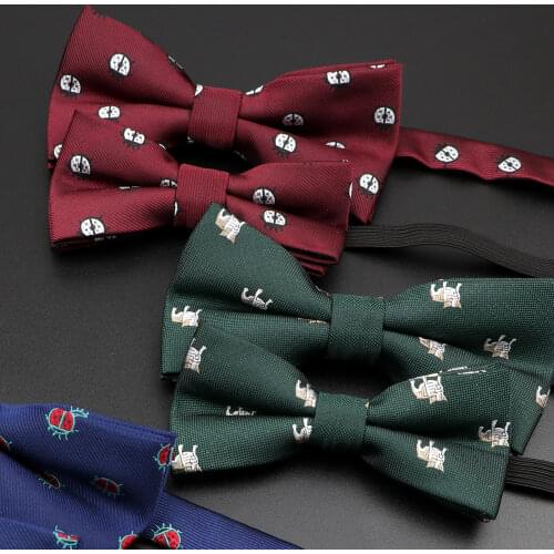 Mens Formal Business Suit Bow Ties Polyester Animal Parent-Child Bowtie Set Cravats Adjustable Bowtie For Wedding Butterfly