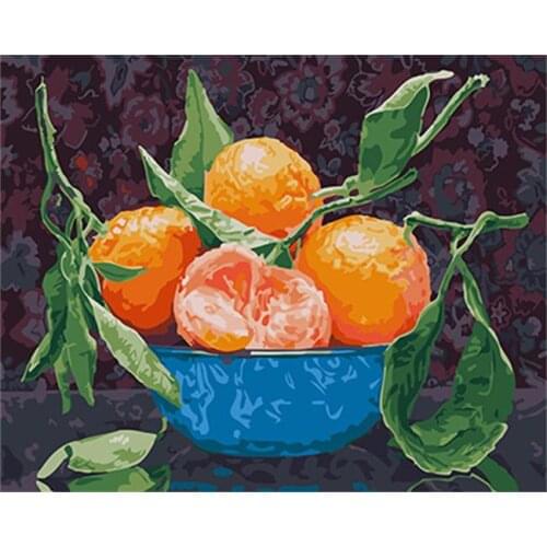 PAINTBOY Orange Framed Pictures DIY Painting By Numbers Acrylic Painting On Canvas Wall Art For Living Room Home Decor