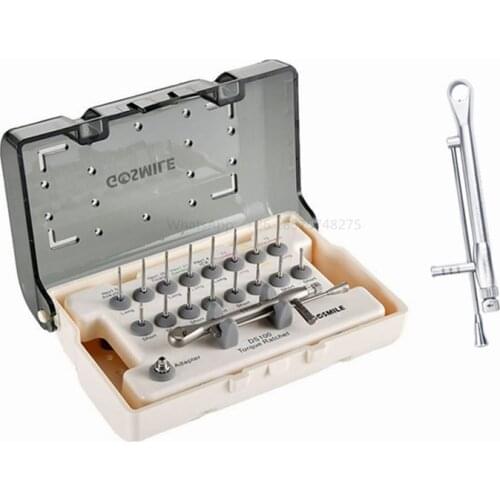 Dental Implant Screwdriver Universal Restoration Tools Kit Repair Torque Wrench 16 Pcs Mini Screw Drivers