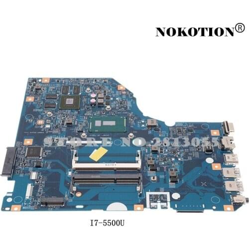 Nokotion NBMVA11001 NB.MVA11.001 For Acer Asipre E5-772G Laptop Motherboard I7-5500U geforce 940M