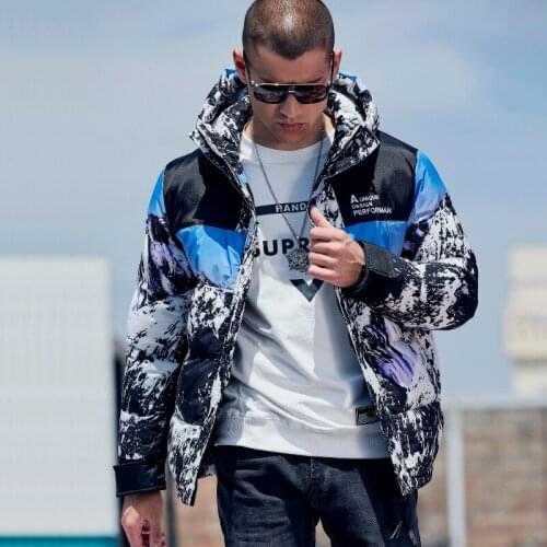 2020 New Arrival Parkas Cana Parka Winter Jacket Men Casual Hooded Yes Short Print Snow Mountain Outdoor Loose Cap Thick Cotton