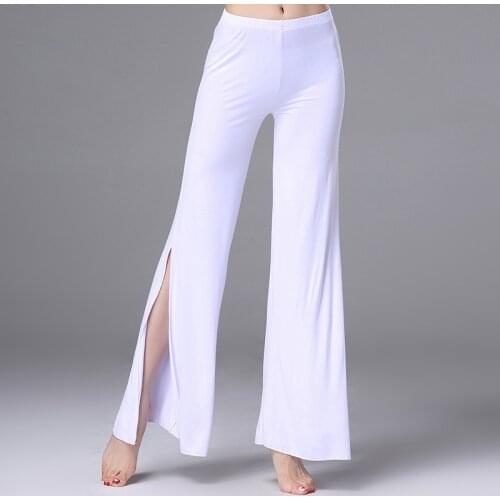 Modal Belly Dance Clothing Women Dancewear Accessories Side Split Flare Trousers Belly Dance Pants