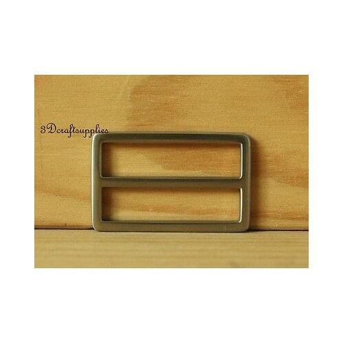 Strap adjuster rectangle sliders alloy polished nickel 38 mm 1 1/2 inch 10pcs P7
