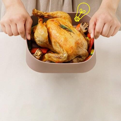 Silicone Pot Multifunctional Air Fryers Oven Accessories Bread Fried Chicken Pizza Basket Baking Tray Fda Baking Dishes