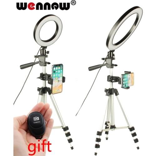 Dimmable LED Studio Camera Ring Light Photo Mobile Phone Video Annular Lamp Tripod Selfie Stick For Xiaomi iphone Samsung SONY