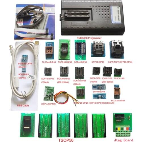 TNM5000 USB Nand Flash Programmer recorder+20pc adapters,support secured (locked) RL78 chip reading,for all emmc by auto detect
