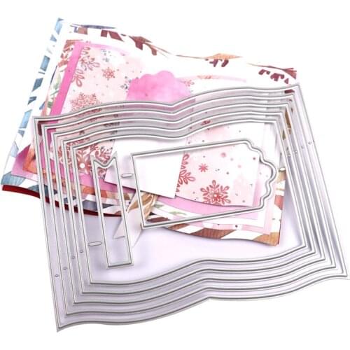 WYSE 2020 New Metal Cutting Dies Book Label Tag Craft Dies Scrapbooking Die Cut Stencil for DIY Paper Card Embossing Template