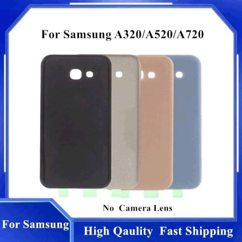 Back Door Rear Glass Battery Cover Replacement For Samsung A3 A5 A7 2017 A320 A520 A720 A320F A520F A720F Battery Back Case