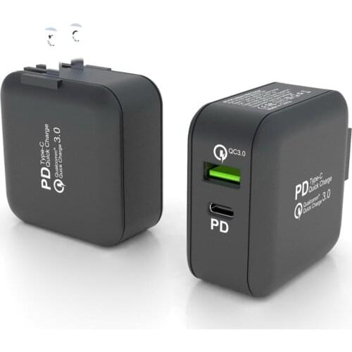 63W Travel Charger Quick Charge 4.0 3.0 Type C PD USB Charger with QC 4.0 3.0 Portable Fast Charger for iPhone Xiaomi notebook