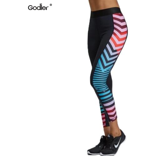 Godier New Woman Fitness Leggings Light High Elastic Leggings Workout Slim Fit Women Pants Black Trousers Legging