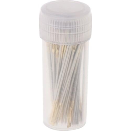 100PCS golden tail Needles for sewing DIY Tail Embroidery Fabric Cross Stitch Needles Craft Tools Size 26 For 14CT Sewing needle
