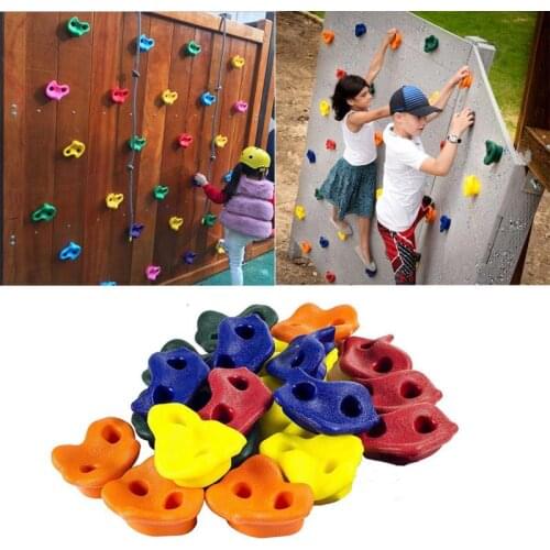 10 Pcs Children Indoor Climbing Rock Playground Holds Wall Stone Set Kit Rock Stones Backyard Kids Toys