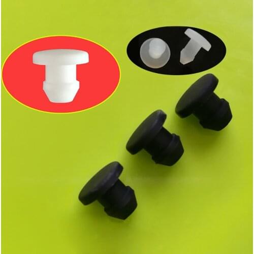 10pcs Solid Silicone Rubber Cap 2.5/3/3.5/4mm T Type Plug Cover Snap-on Gasket Blanking End Cap Seal Stopper Insert Bung 4 Color