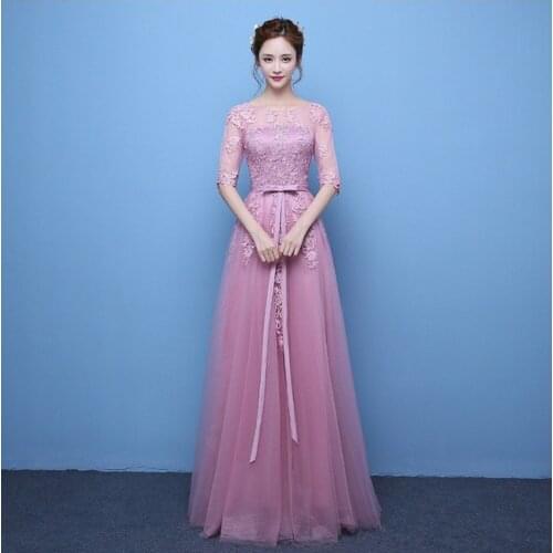 Zoulv Solid Color New Arrival Elegant Party Dress Night Party Dresses Vestido De Festa Luxury Appliques Gown Long Style Beading