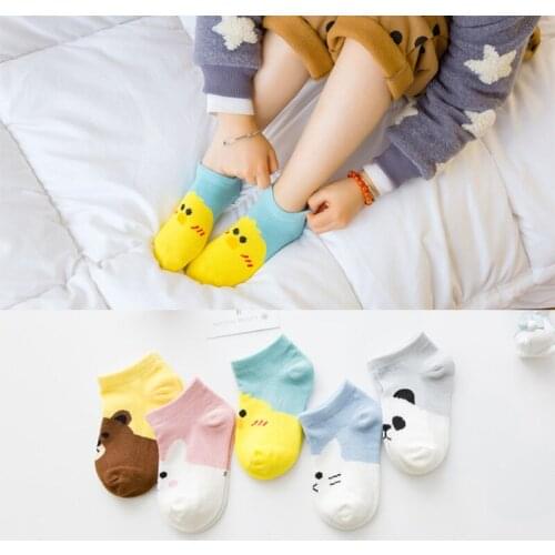 5Pairs/Lot 0-2Y Cute Lovely Short Baby Socks Red Heart For Girls Cotton Mesh Cute Newborn Boy Toddler White Sock