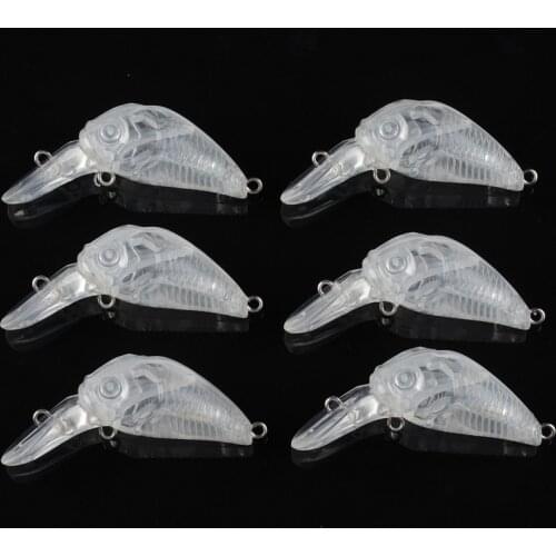 1Pcs 2021 Winter Fishing Blank Fish Bait 6Cm 6.6g Plastic Hard Bait Wobbler Luya Trolling Sea Bass Carp Unpainted Lure Tool New