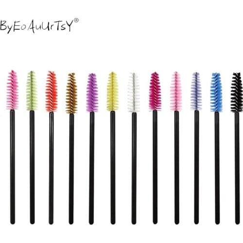 50pcs/pack Disposable Eyelash Brush Mascara Wands Applicator Wand Brushes Eyelash Comb Brushes Spoolers Makeup Tool Kit