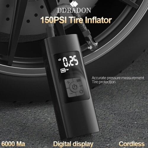 Car Portable Air Compressor Inflator Pump 150PSI Rechargeable Air Pump Tire Inflator Compressor Digital Car Tyre Pump