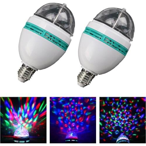 B22 E27 Colorful Rotating Stage Rgb Led Light Bulb Flashing Disco Dj Ktv Lamp Decoration Lamp