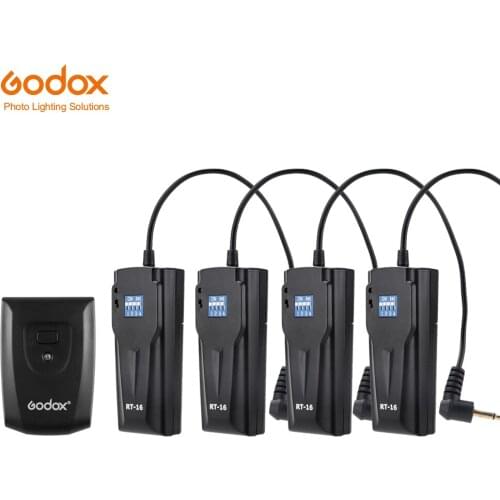 GODOX RT-16 Wireless Photo Studio Flash Trigger with 4 Receivers For Canon Nikon DSLR