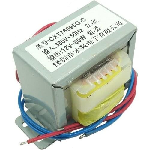 EI76-80W Transformer 380V to 12V 80W/VA AC AC12V 6A Copper Power Transformer
