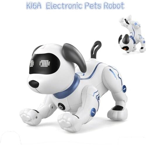 LE NENG TOYS K16A Electronic Animal Pets Robot Dog RC Stunt Dog Voice Command Programmable Music Song Toy for Kids Toys Gift