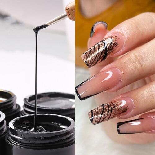 6ml Spider Web Nail Gel Polish Drawing Glue Wire Stripe Wave Lines Varnishes Design Painting Elastic Lacquer Accessories SA1615