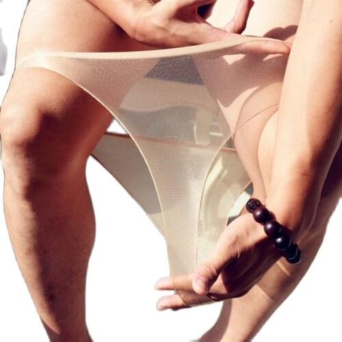 Hot Sexy Unisex Briefs Without Trace Ultra-thin Glossy Seamless Invisible Breathable Underwea Gay Transparent Temptation Panties