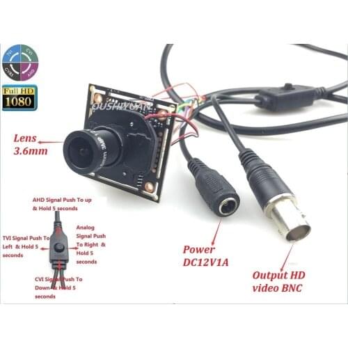 CCTV HD-AHD/TVI/CVI/CVBS 2.0MP HD 1080P Lens 3.6mm OSD Menu 2.0MP 4 in1 Camera