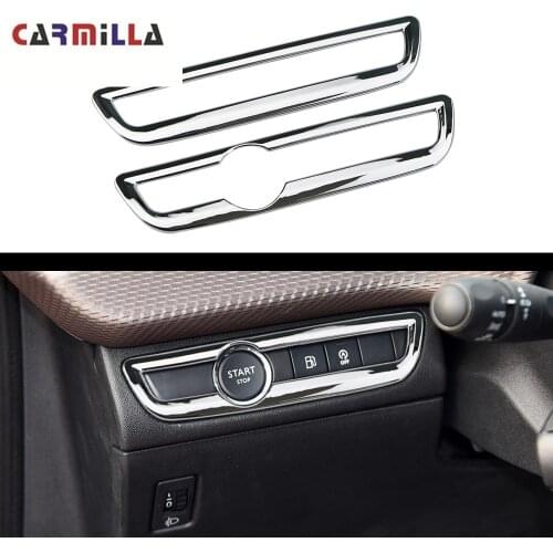 A Key To Start Key Ring Cover Stickers Tank Knob Trim Fuel Tank Cap Switch Decorative Frame for Peugeot 2008 2014 - 2019