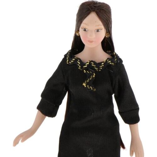 1/12 Dollhouse Miniature Modern Career Woman Figure with Stand Collectible