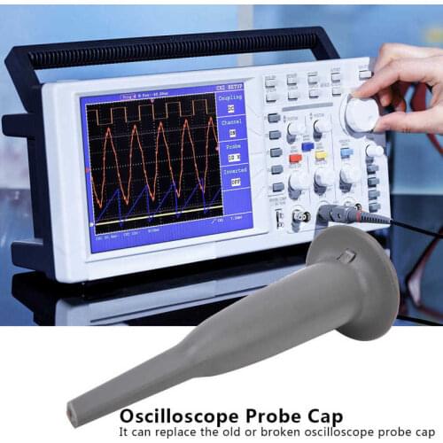 1 Pair Oscilloscope Probe Cap Universal Protective Probe Cap with Hook Gray for P6139A/ P6138A /P6137A /UT /TASI /Hantek